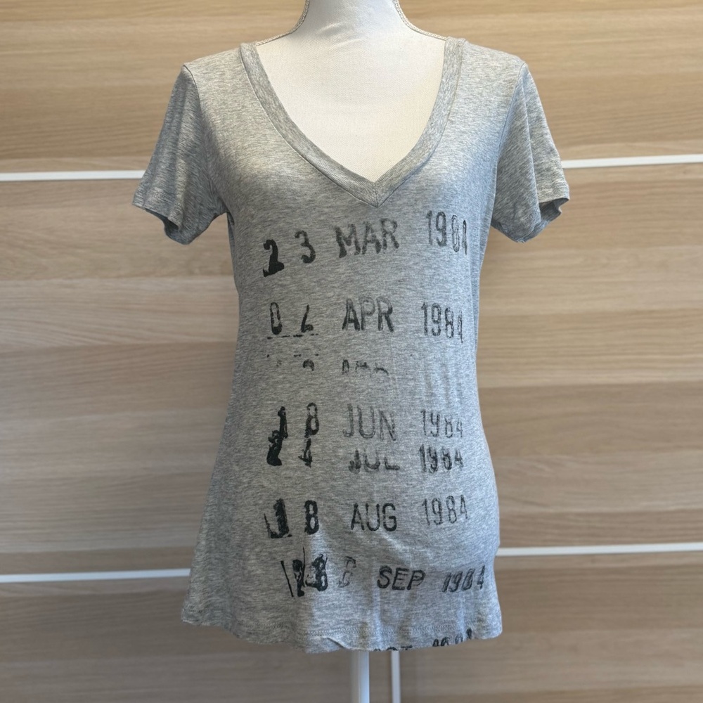 Out of Print Gray Library Card Graphic Tee